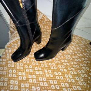 Franco Sarto Black Heeled Boots “Stevie”